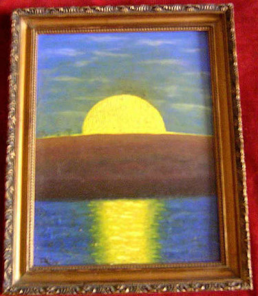 Painting titled "Sunset" by Attila A. Toth, Original Artwork, Other