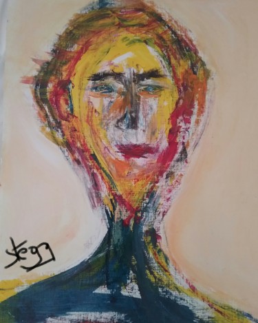 Painting titled "Soul David B" by Stega, Original Artwork, Acrylic