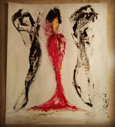 Pintura titulada "Women" por Stega, Obra de arte original, Acrílico