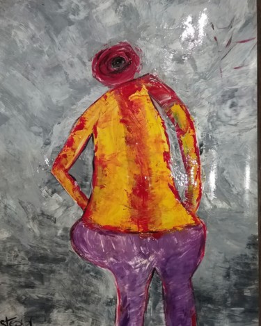 Peinture intitulée "My cousin pierre" par Stega, Œuvre d'art originale, Acrylique