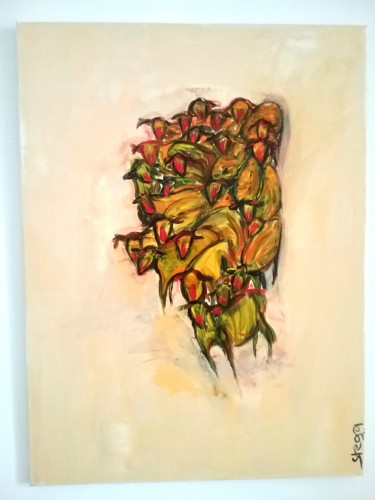 Malerei mit dem Titel "Transhumance" von Stega, Original-Kunstwerk, Acryl