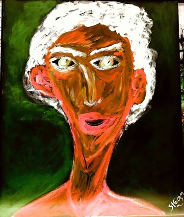 Painting titled "Madame reve" by Stega, Original Artwork, Acrylic