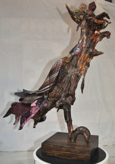 Sculpture intitulée "Cravatoès" par Monique Attard, Œuvre d'art originale, Tissu
