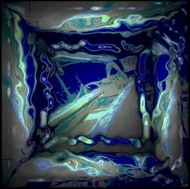 Arts numériques intitulée "Bleus Profonds" par Jean-Luc Atteleyn, Œuvre d'art originale