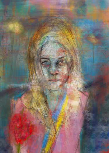 Arte digitale intitolato "Girl" da Attila Hangyal, Opera d'arte originale, Pittura digitale
