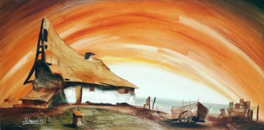 Painting titled "Dawn" by Attila Juhász, Original Artwork