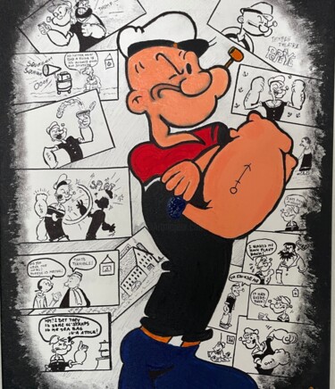 Картина под названием "Popeye" - Attila Papp-Ragany, Подлинное произведение искусства, Акрил