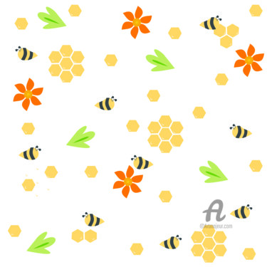 "Honeybee 🐝" başlıklı Dijital Sanat Attire Glory tarafından, Orijinal sanat, 2D Dijital Çalışma