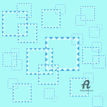 数字艺术 标题为“Geometrical squares…” 由Attire Glory, 原创艺术品, 2D数字工作