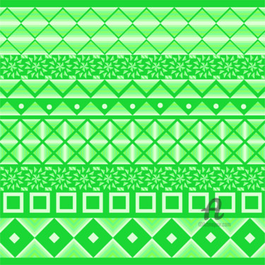 Текстильное искусство под названием "green box" - Attire Glory, Подлинное произведение искусства, 2D Цифровая Работа
