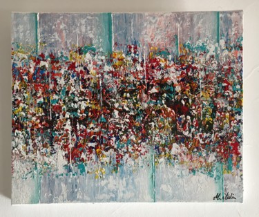 Painting titled "Tableau abstrait" by Martine Aubin, Original Artwork, Acrylic