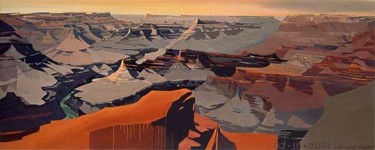 Peinture intitulée "Grand Canyon - Hopi…" par Michelle Auboiron, Œuvre d'art originale, Acrylique
