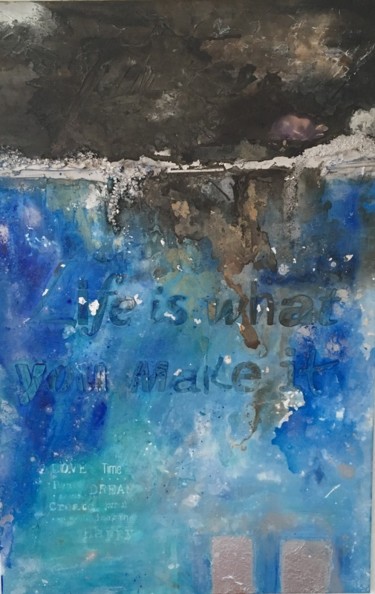 Pintura intitulada "Vie aquatique" por Audrey Herrmann, Obras de arte originais, Acrílico