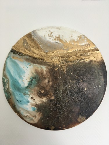 Malerei mit dem Titel "Globe" von Audrey Herrmann, Original-Kunstwerk, Acryl