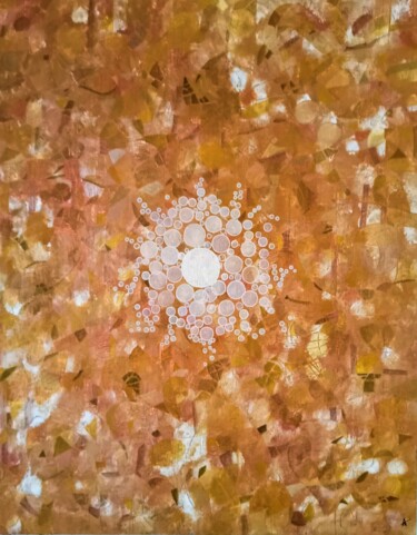 Картина под названием "PERLES DE ROSÉE" - Aude A., Подлинное произведение искусства, Акрил Установлен на Деревянная рама для…