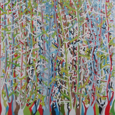 Painting titled ""Forêt de coraux" A…" by Aude Billerot, Original Artwork, Acrylic