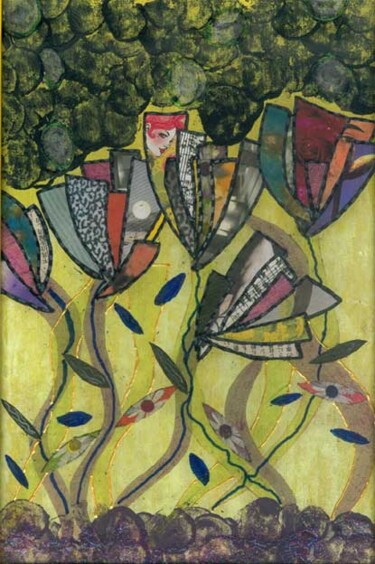 Peinture intitulée "voyage floral 1" par Aude Garin, Œuvre d'art originale