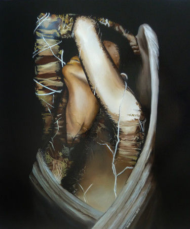 Pittura intitolato "Eclat de terre 2" da Aude Ibanez, Opera d'arte originale, Olio