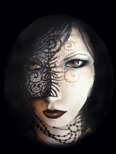 Ζωγραφική με τίτλο "gothika.jpg" από Aude Ibanez, Αυθεντικά έργα τέχνης, Λάδι