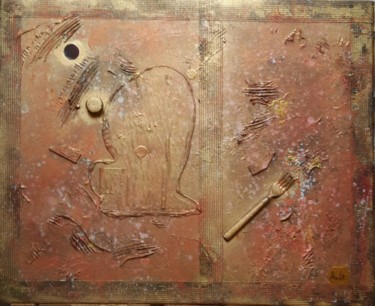 Pintura titulada "L'homme solaire" por Aude Peris, Obra de arte original, Acrílico Montado en Bastidor de camilla de madera