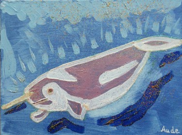 Peinture intitulée "Narval." par Aude Peris, Œuvre d'art originale, Acrylique Monté sur Carton