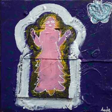 Malerei mit dem Titel "La magie-sienne." von Aude Peris, Original-Kunstwerk, Acryl Auf Karton montiert