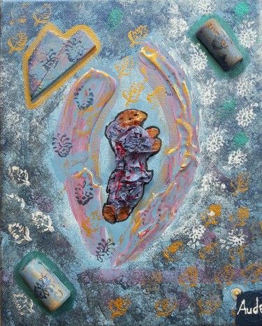 Peinture intitulée "Le moine rieur." par Aude Peris, Œuvre d'art originale, Acrylique Monté sur Carton