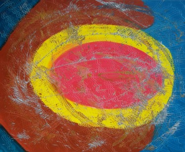 Malerei mit dem Titel "Cellule." von Aude Peris, Original-Kunstwerk, Acryl Auf Keilrahmen aus Holz montiert