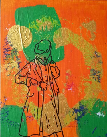 Peinture intitulée "Aurais-je oublié ma…" par Aude Peris, Œuvre d'art originale, Acrylique Monté sur Carton