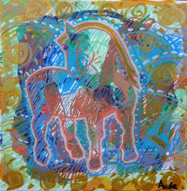 Peinture intitulée "Puissance et énergi…" par Aude Peris, Œuvre d'art originale, Acrylique Monté sur Châssis en bois