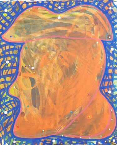 Peinture intitulée "barbe rousse" par Aude Peris, Œuvre d'art originale, Acrylique Monté sur Châssis en bois