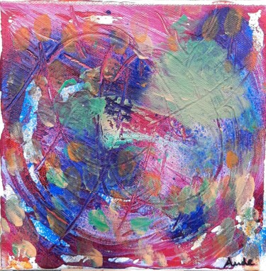 Painting titled "abstrait tourbillon" by Aude Peris, Original Artwork, Acrylic Mounted on Wood Stretcher frame