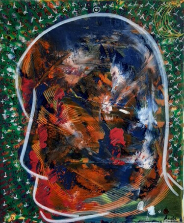 Peinture intitulée "L'homme de Pâques" par Aude Peris, Œuvre d'art originale, Acrylique Monté sur Châssis en bois
