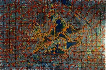 Peinture intitulée "Les trois îlets." par Aude Peris, Œuvre d'art originale, Acrylique Monté sur Châssis en bois