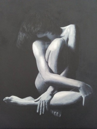 Картина под названием "Nue" - Gwen Audebert, Подлинное произведение искусства, Акрил