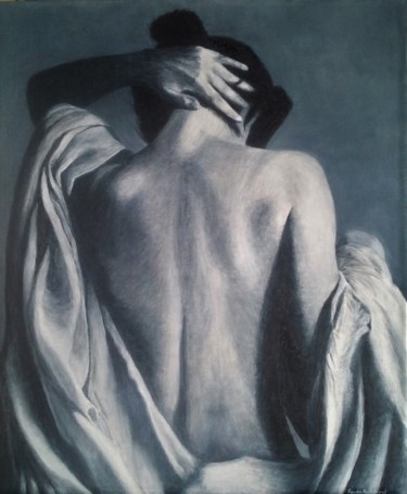 Ζωγραφική με τίτλο "Sensualité" από Gwen Audebert, Αυθεντικά έργα τέχνης, Ακρυλικό Τοποθετήθηκε στο Ξύλινο φορείο σκελετό