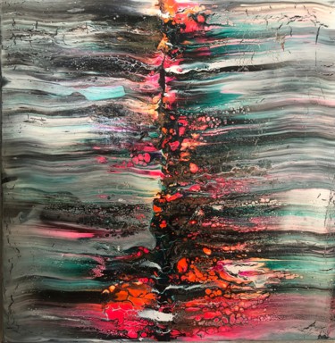 L'ÉCLAT DE BULLES Pittura intitolato "L'ÉCLAT DE BULLES" da Aude Matias Da Costa, Opera d'arte originale, Acrilico
