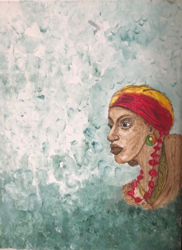 Pintura titulada "JOLIE DAME" por Aude Matias Da Costa, Obra de arte original, Acrílico Montado en Bastidor de camilla de ma…