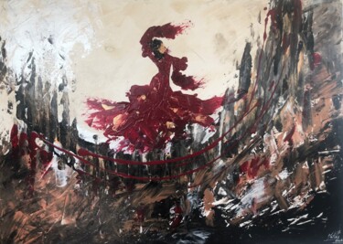 Картина под названием "GITANE" - Aude Matias Da Costa, Подлинное произведение искусства, Акрил Установлен на Деревянная рама…