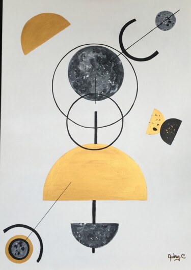 Peinture intitulée "Interprétation luna…" par Mzelle Cecca Artwork, Œuvre d'art originale, Acrylique