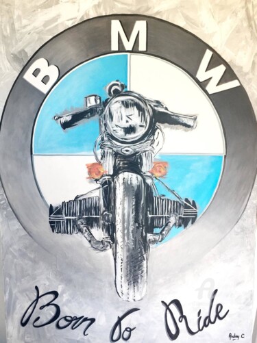 Peinture intitulée "Born to ride" par Mzelle Cecca Artwork, Œuvre d'art originale, Acrylique