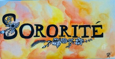 "Sororité" başlıklı Resim Mzelle Cecca Artwork tarafından, Orijinal sanat, Mürekkep