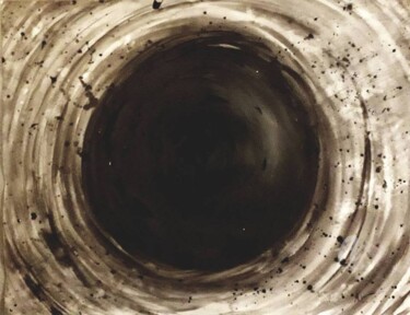 Dessin intitulée "Black hole" par Audrey Claire, Œuvre d'art originale, Acrylique