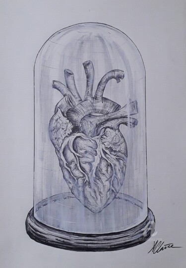 Drawing titled "Precious" by Audrey Claire, Original Artwork, Ballpoint pen