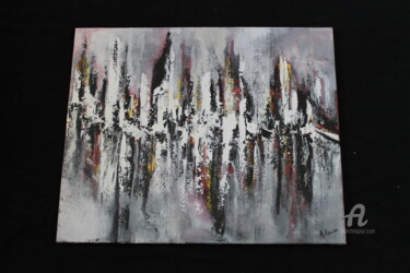 Painting titled "Sous la pluie" by Audrey Claire, Original Artwork, Acrylic