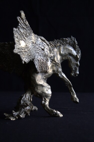 Sculpture intitulée "L'atterrissage" par Audrey Fléchet, Œuvre d'art originale, Bronze