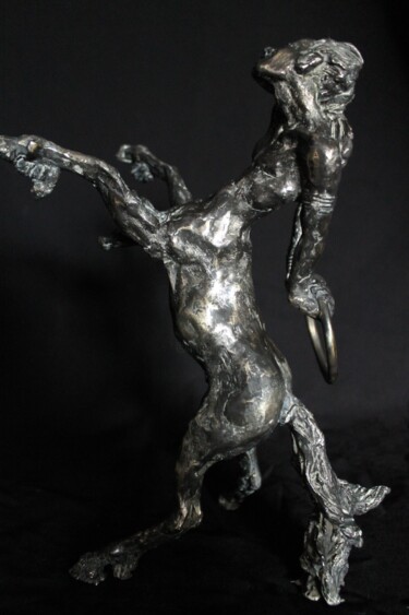 Escultura titulada "Cyllare au cerceau" por Audrey Fléchet, Obra de arte original, Bronce