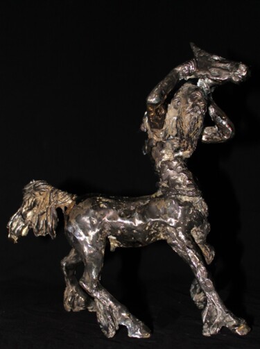 Skulptur mit dem Titel "Le mensonge de Krot…" von Audrey Fléchet, Original-Kunstwerk, Bronze