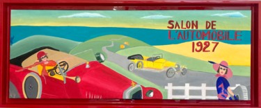 Salon de l'automobile "Salon de l'automobi…" başlıklı Tablo Audrey Jougla tarafından, Orijinal sanat, Petrol
