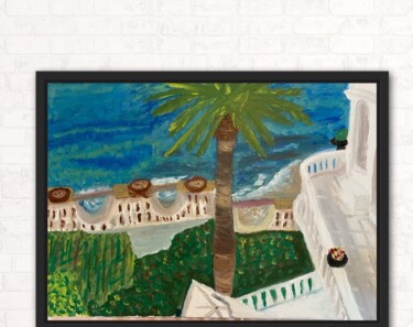 Painting titled "Cap d'ail" by Audrey Letheux, Original Artwork, Acrylic